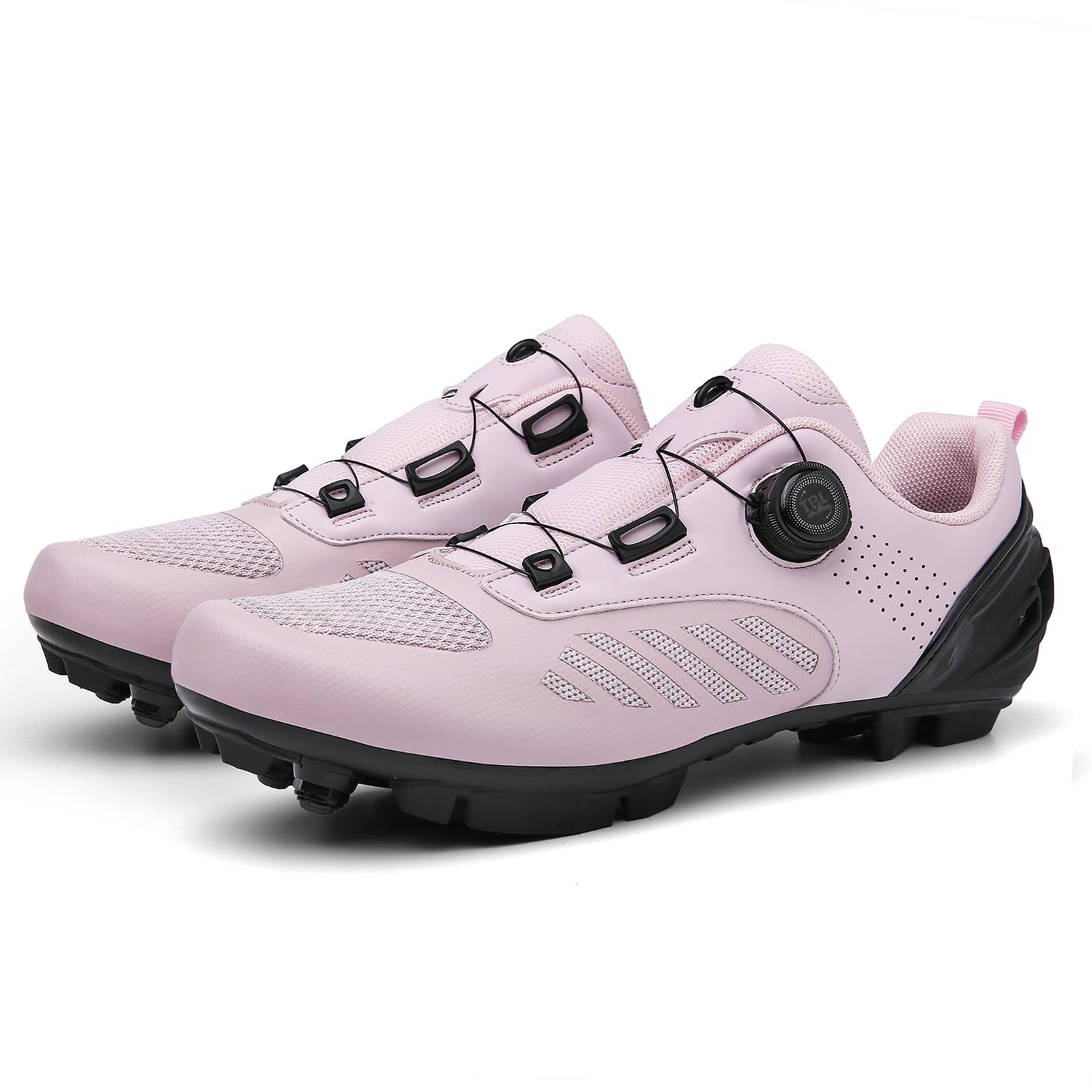 NGARY Fahrradschuhe MTB Damen, Radsportschuhe Atmungsaktive Mountainbike Schuhe kompatibel mit SPD 2 Schrauben mit Cleats Outdoor-Radschuhe
