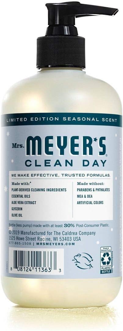 MRS. MEYER'S CLEAN DAY Hand Soap, Snowdrop Scent, 12.5 Fl Oz Bottle