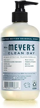MRS. MEYER'S CLEAN DAY Hand Soap, Snowdrop Scent, 12.5 Fl Oz Bottle
