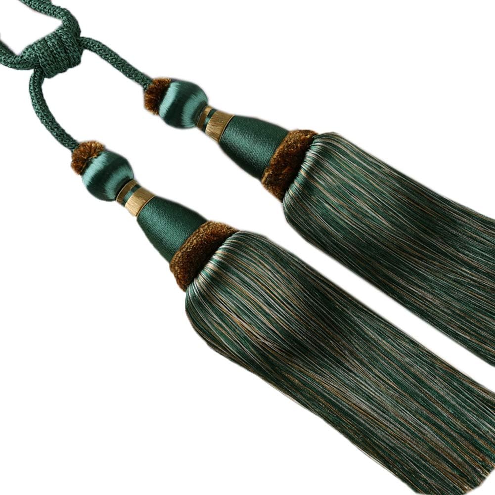 1 Pair Double Balls Simple Curtain Tassel Tiebacks Curtain Buckle Bandage Decorative Curtain Tassel Holdbacks Curtain Tiebacks Rope for Home Decor (Pale Mauve)