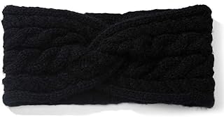 MINGCHE Damska zimowa opaska na czoło z dzianiny, szydełkowana, elastyczna, pluszowa opaska na głowę, czapka z dzianiny, szydełkowana, z polarem, do uprawiania sportu, jazdy na nartach, jogi, Headwrap