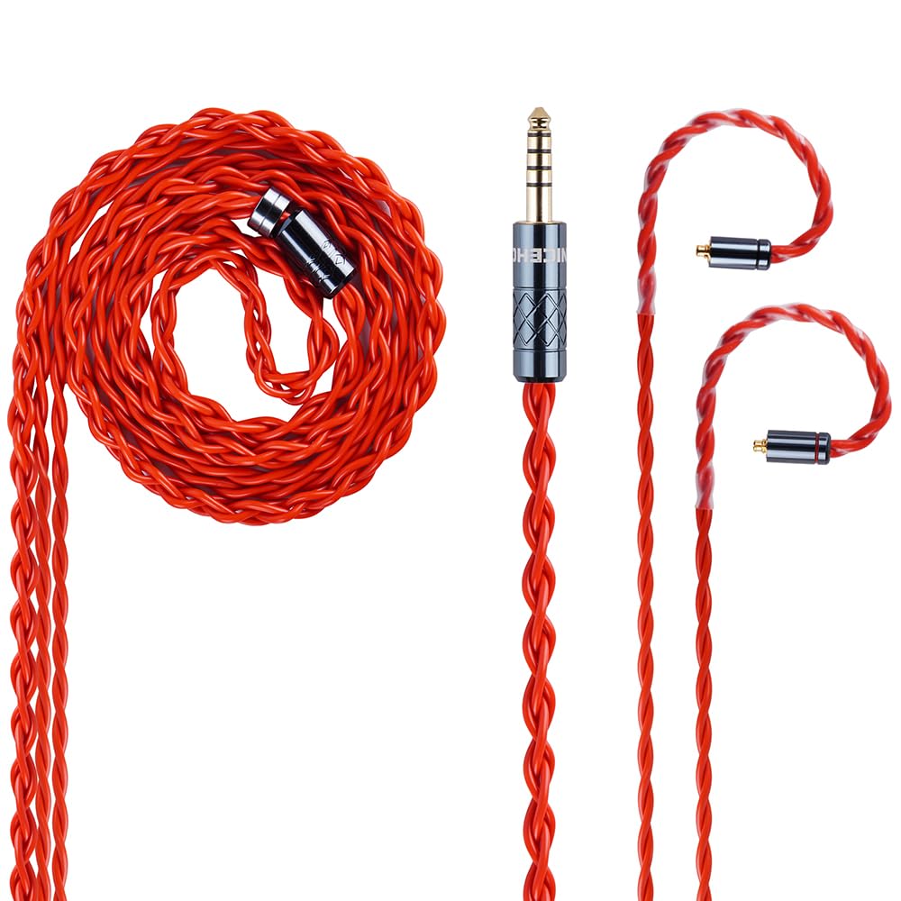 Amazon.co.jp: NICEHCK RedLava イヤホンリケーブル MMCX 4.4mm 高純度 