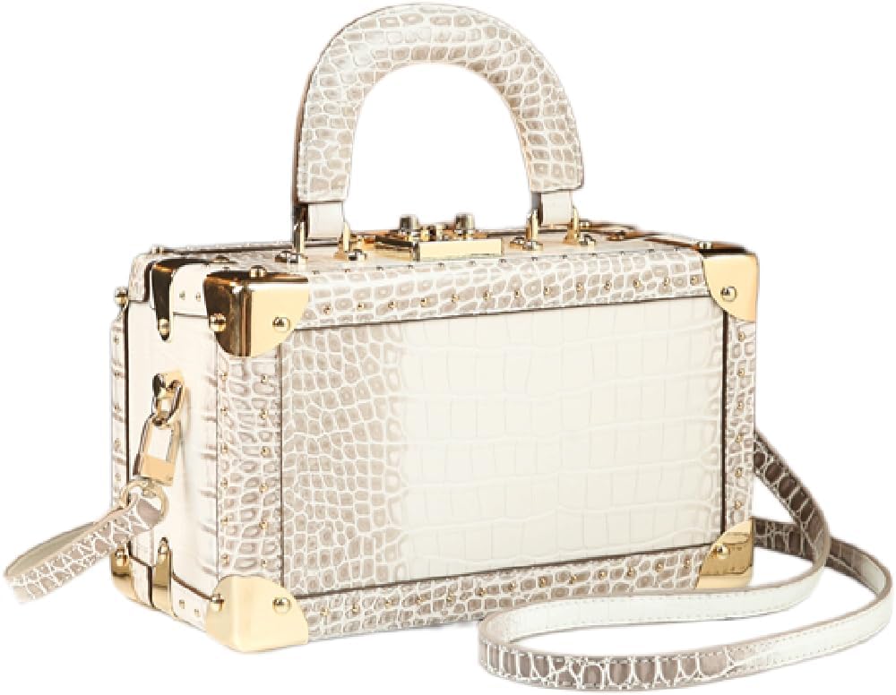 Crocodile Pattern Leather Women Handbags Party Clutch Purses Small Shoulder Crossbody Evening Bags Hard Shaped Box Bags