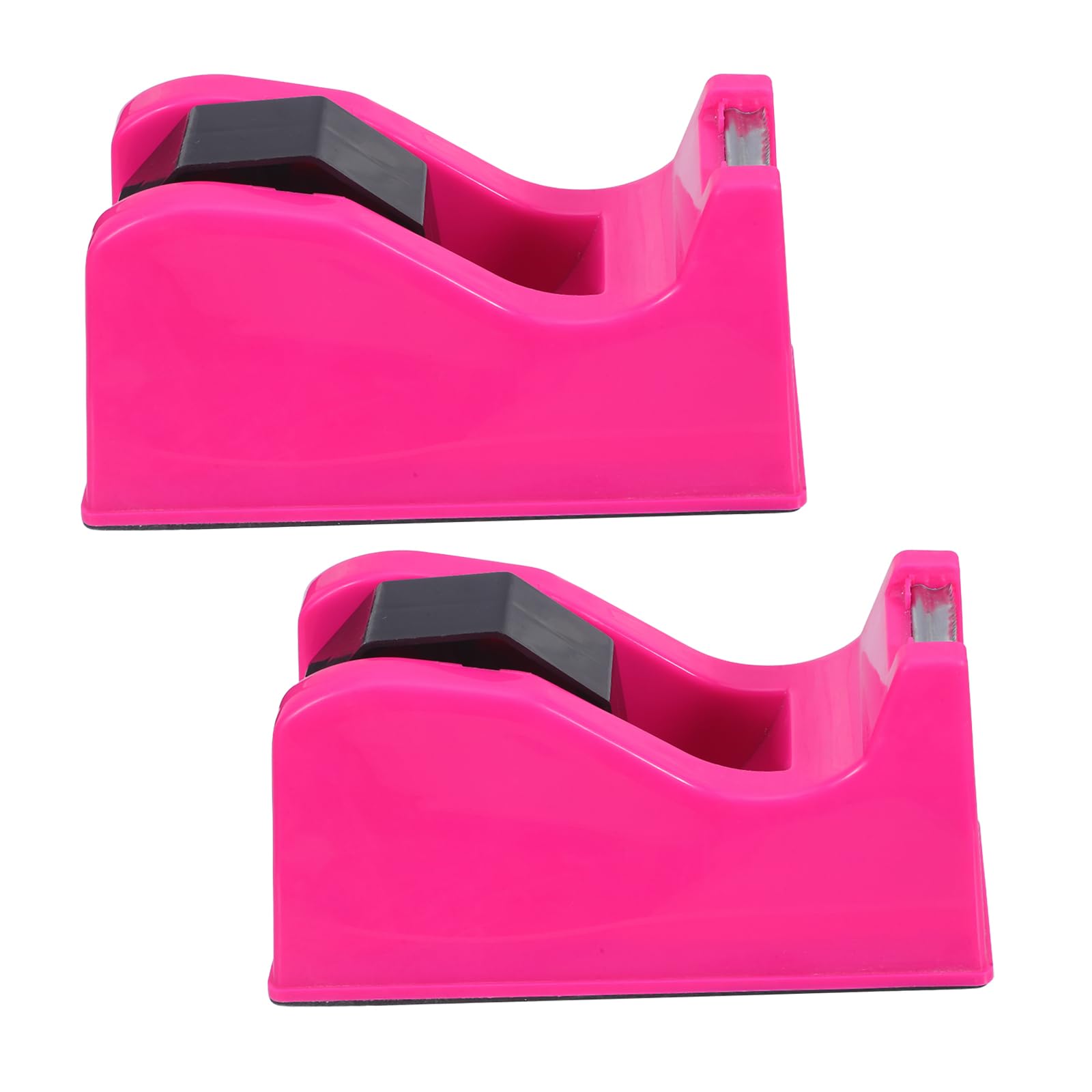 2 Pezzi Dispenser con Base Antiscivolo per da Tavolo Doppio Nastro Adesivo e, Sostituzione Rapida, per Scuola e Ufficio