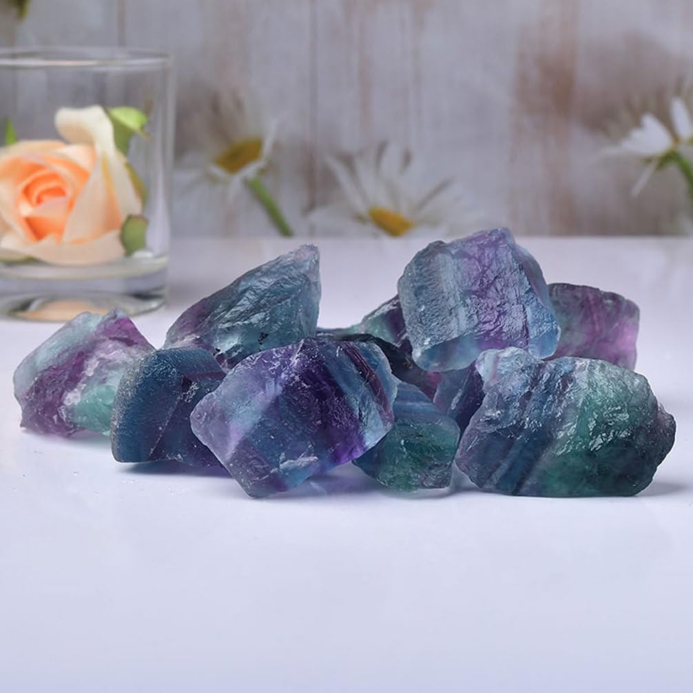 Zerodeko Mehrfarbiger Fluoritstein 500g aus Stein als Deko und Duftstein | 1 Beutel, 3 bis 5cm Stücke, Handgemacht, für Aromatherapie und Raumdekoration