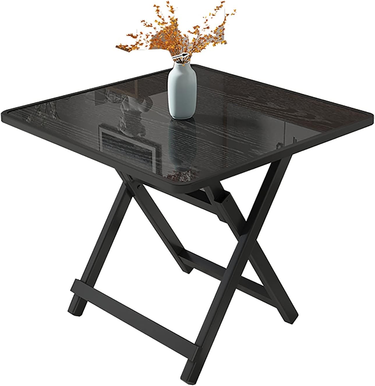 Folding Square Table, Home Dining Table/Study Table/, Outdoor Portable Stall Table, Picnic Table, 5 Colors (Color : A, Size : 80x80×75cm)