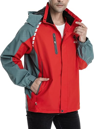 MEETYOO Chaqueta impermeable para hombre, cortavientos con capucha, ligera,  suave, para senderismo, viajes : Ropa, Zapatos y Joyería - Amazon.com