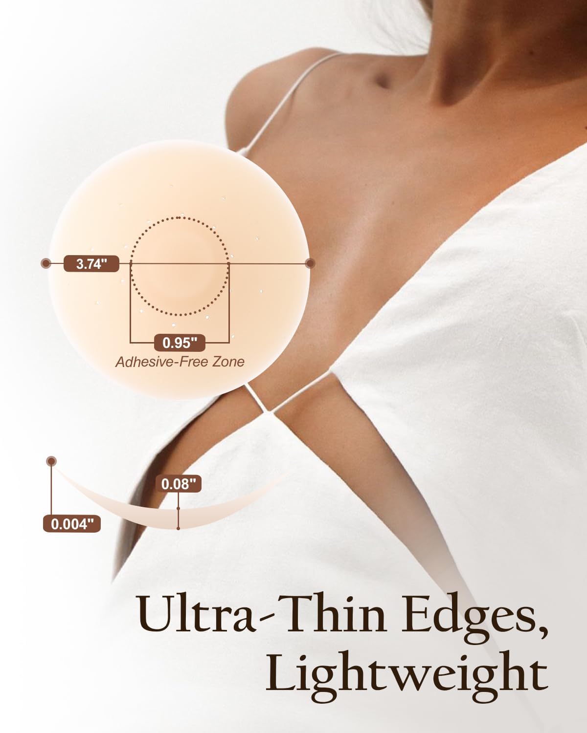 Nipple Covers For Women, 2 Pairs Sticky Bra, Reusable Pasties Nipple Covers Waterproof with Travel Box - Image 4