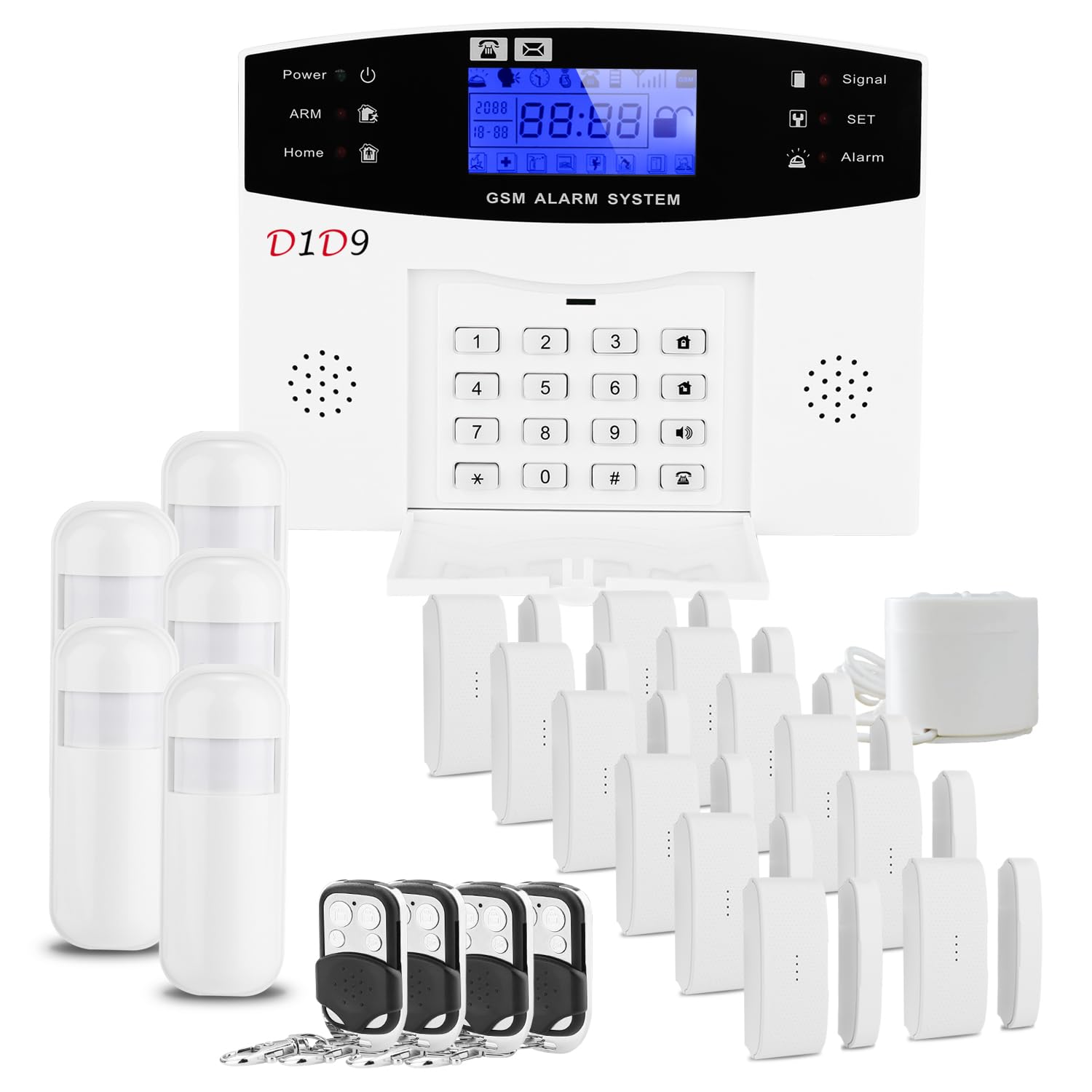 Home GSM alarm system wireless scare burglar away for house security