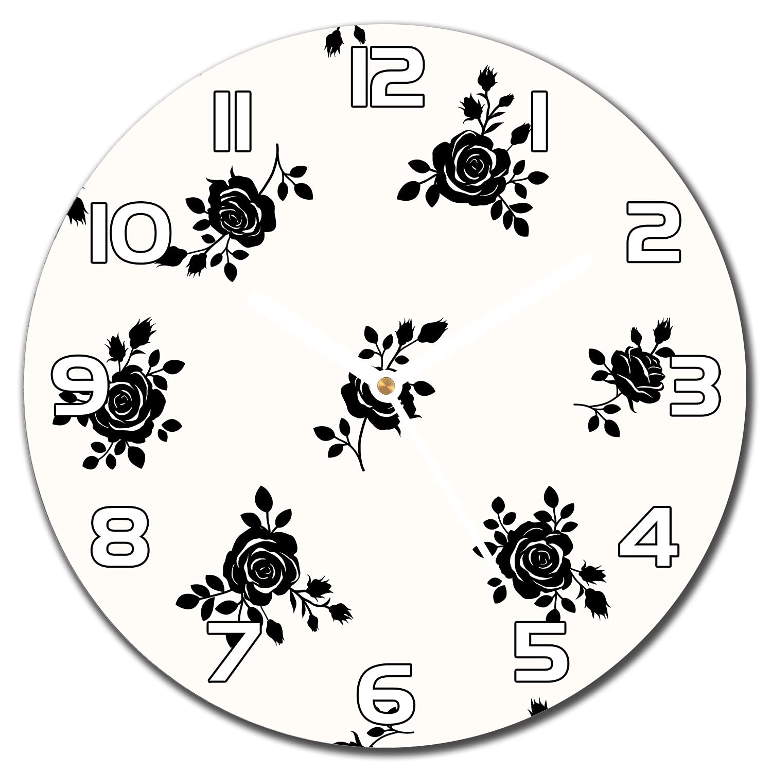 Horloge en Verre Sécurité au Design Moderne et Finition Roses Coloray
