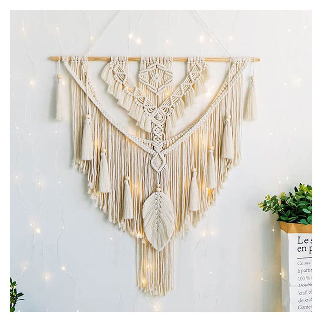 Tapices Macramé Tapicería de algodón de Pared Tejida a Mano, decoración del hogar/Tapiz de Pared/Fondo de Boda/Sala de Estar/habitación
