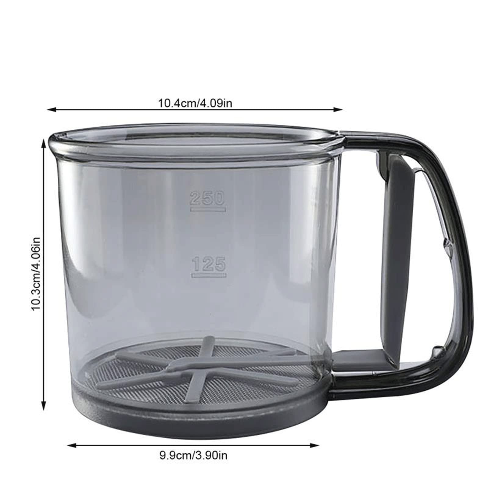 Tamiz De Cocina Redondo, Tamiz De Harina, Tamiz De Azúcar En Polvo De Mano, Agitador De Polvo, Taza Medidora, Herramienta para Tamizar Y Hornear