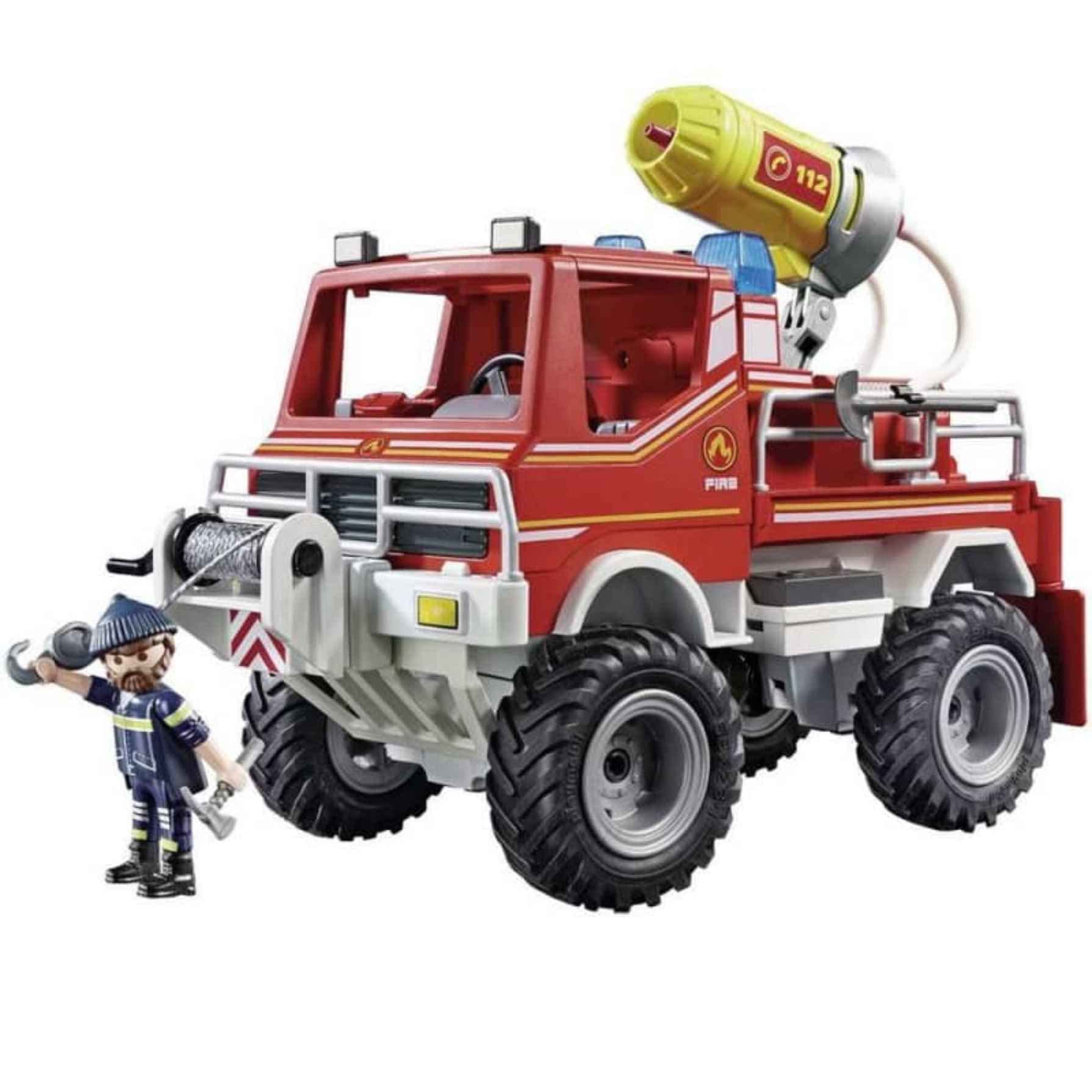 Playmobil 9466 City Action Fire Truck with Cable Winch and Foam Cannon, Fun Imaginative Role-Play - Image 4
