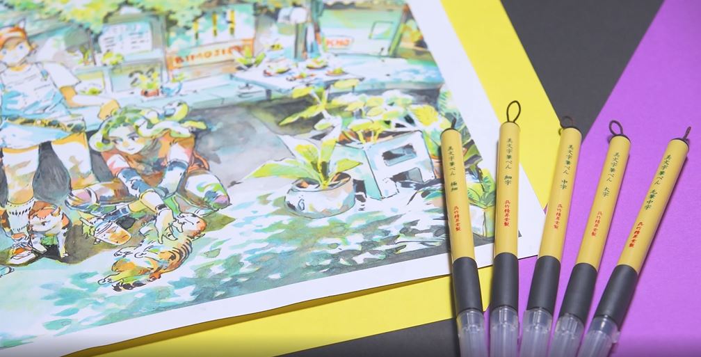 Watch Kuretake ZIG BIMOJI FUDE PEN for Illustration Calligraphy on ...