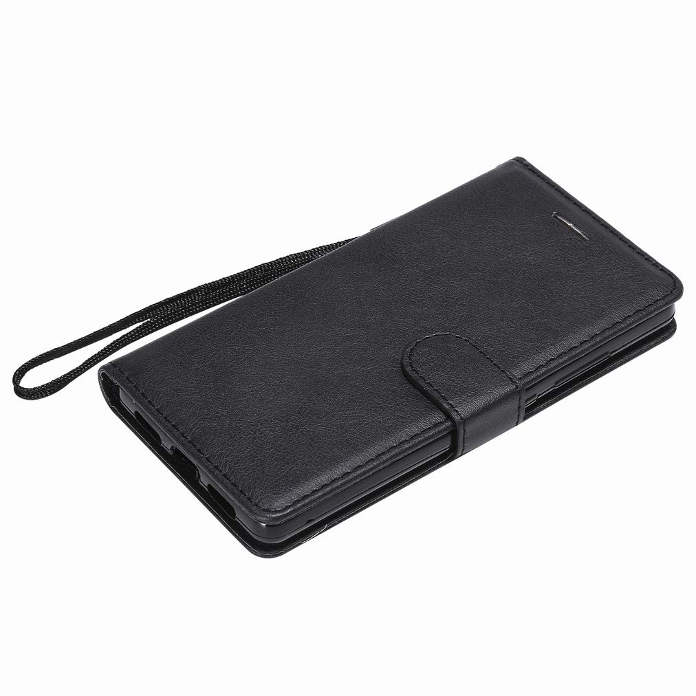 Custodia Portafoglio In Pelle PU Con Magnetica Per Huawei P8 Lite (2017) – Marrone, Slot Per Carte E Supporto