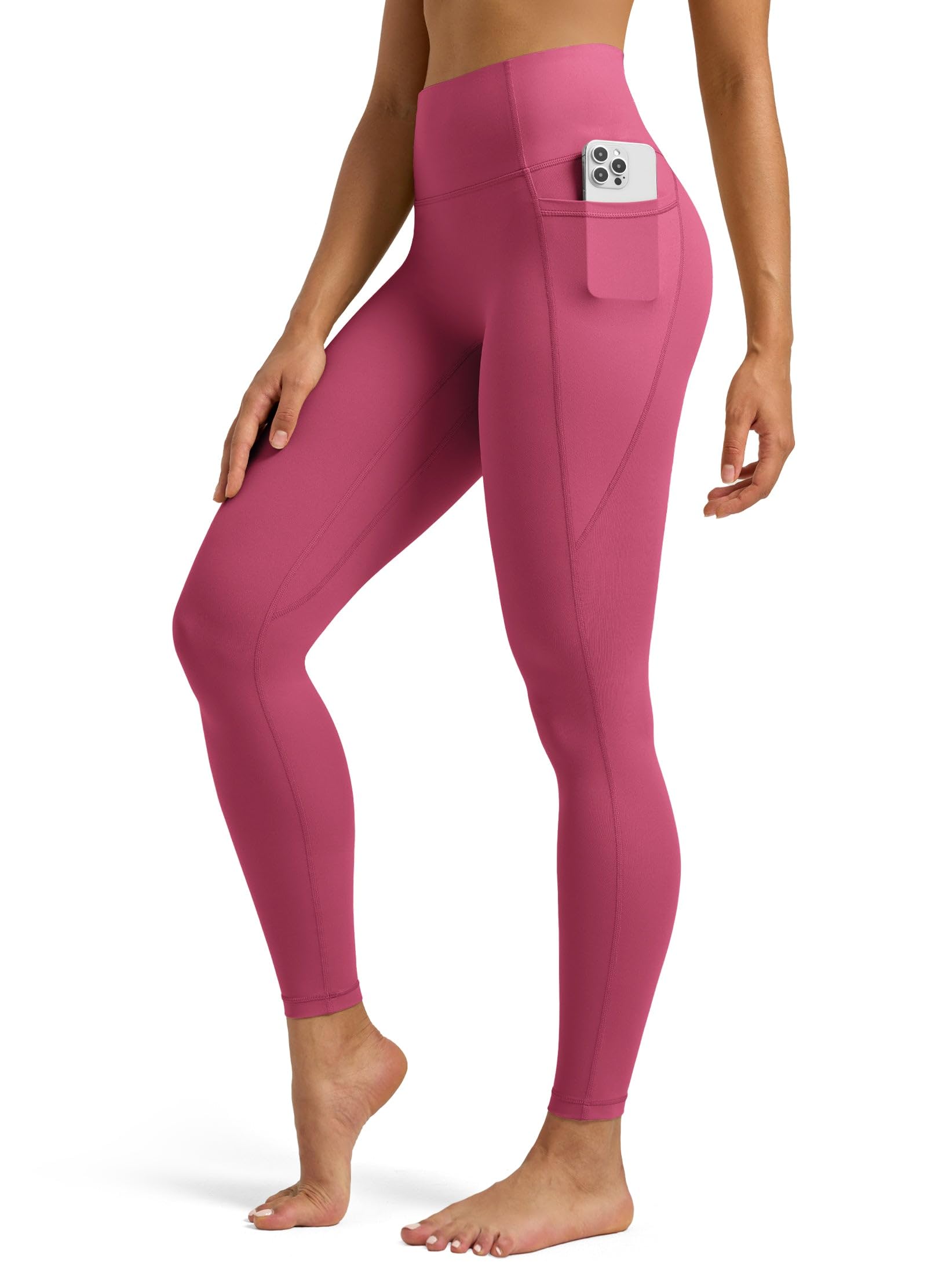 WILLIT Sport Leggings Damen Sporthose mit Taschen Yogahose Gym Leggings Blickdicht High Waist Lang Laufhose Workout 64cm/71cm