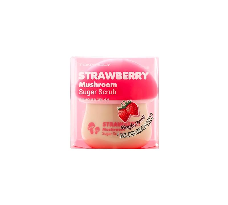 Esfoliante facial e corporal TONYMOLY Strawberry Mushroom Sugar Scrub, vitamina C, 68 g