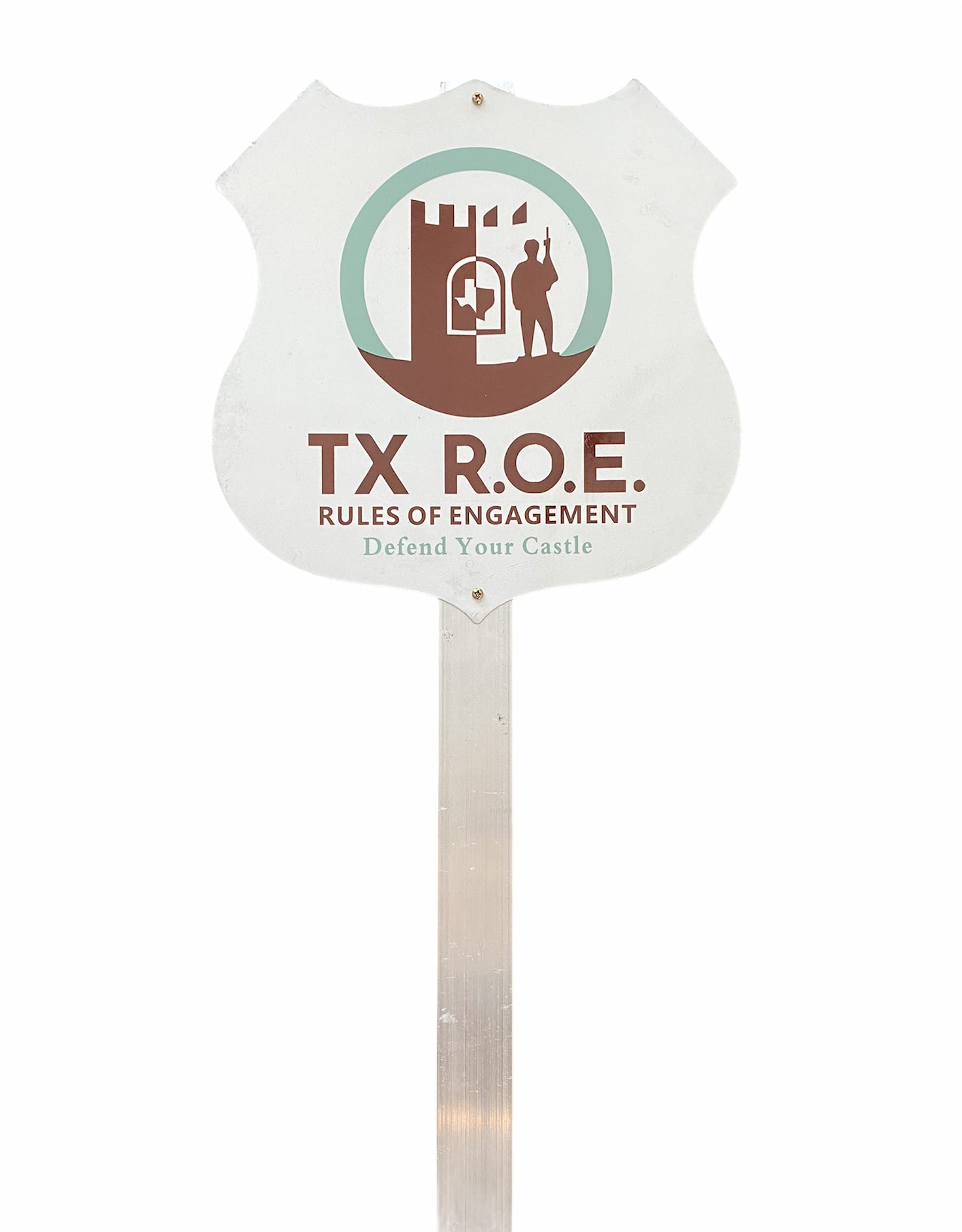 TX R.O.E. Defend your castle yard sign