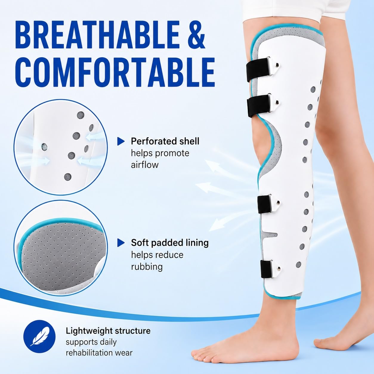 Soporte de rodilla para hombres y mujeres, rodillera transpirable con estabilizador de rótula abierto y correas ajustables para alivio del dolor articular por artritis, rotura de menisco y uso de