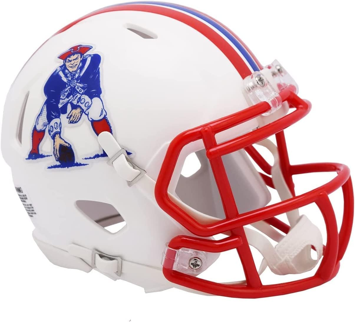 New England Patriots 1990 to 1992 Throwback Revolution Speed Mini Football Helmet - New in Riddell Box