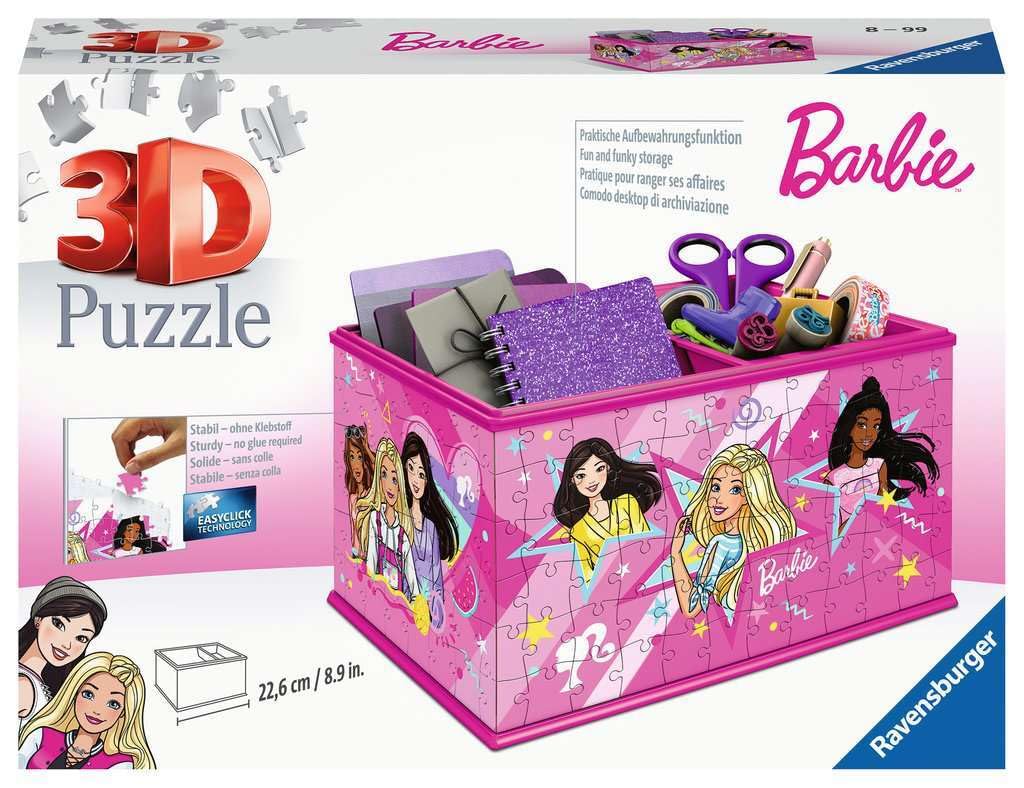 Puzzle 3D 216 pièces : Boite de rangement : Barbie - Ravensburger - Rue des Puzzles