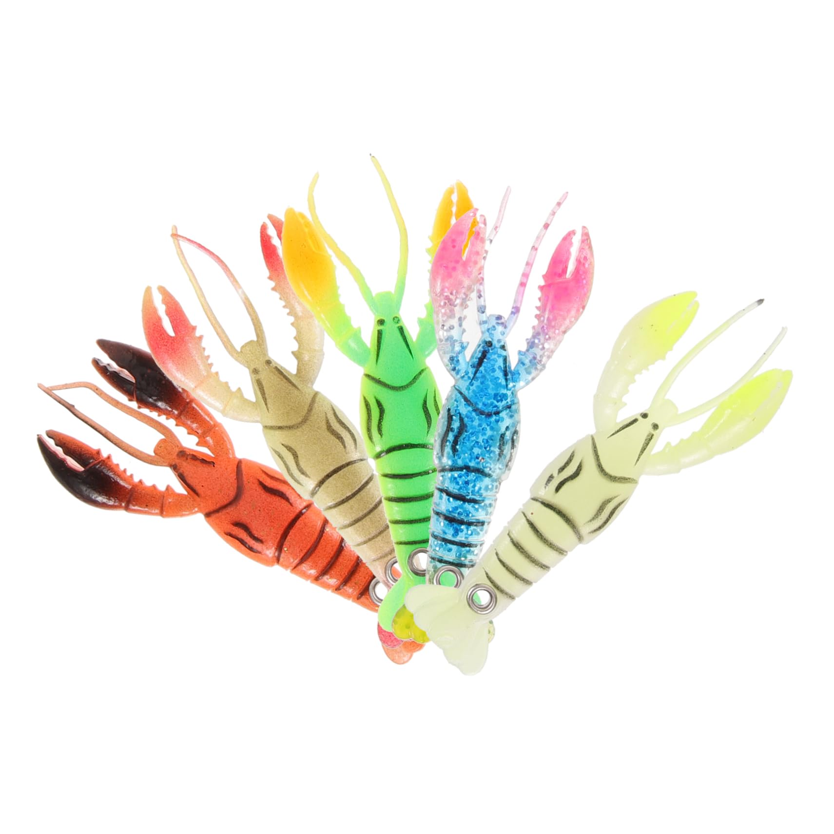 VANZACK 25pièces Appâts De Résistants à Leurres Immitation De Crevettes pour Eau Douce Et Accessoires Réutilisables
