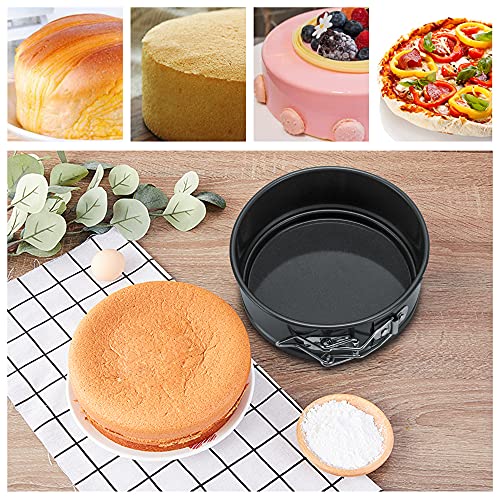 4.5 Inch Mini Springform Pan, Set Of 5 With 100Pcs Wax Paper, Small Nonstick Cake Pan For Mini Cheesecakes, Pizzas And Quiches #TOP4