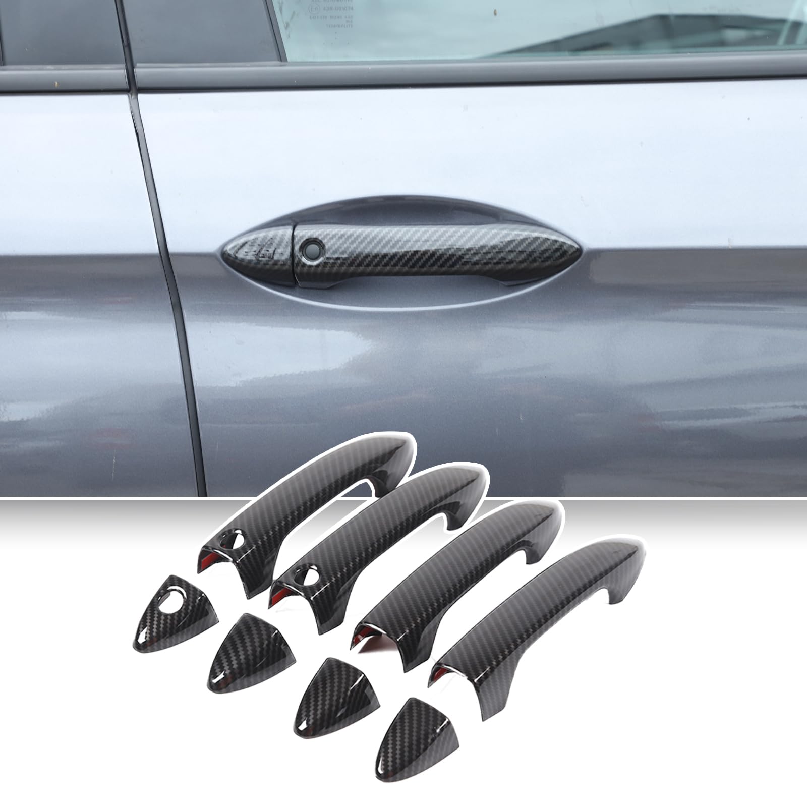 Exterior Door Handle Cover Trim for Honda Pilot 2016-2022/ Ridgeline 2017-2022/ Accord 2013-2017 Accessories, Outer Front & Rear Side Door Handles