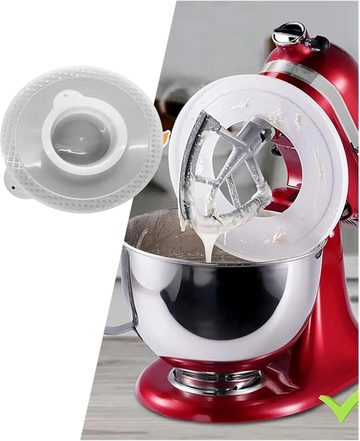Compatible for 4.5-5QT Tilt-Head Stand Mixer, Stainless Steel Bowl Cover Set
