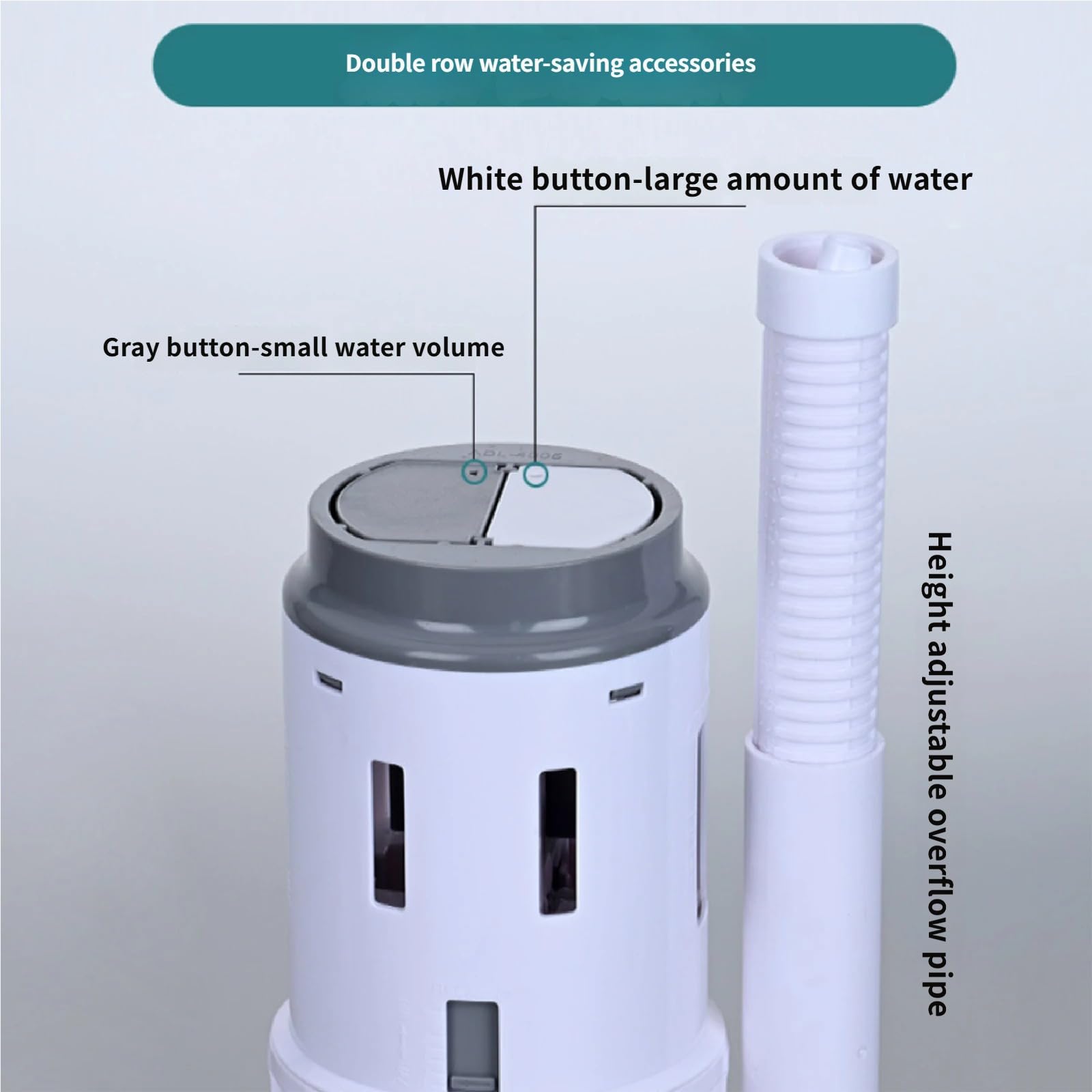 Set di ricambio per serbatoi WC con valvole di scarico e valvole di riempimento da 7,6 cm, accessori per serbatoi d'acqua regolabili, set di riparazione completo per WC