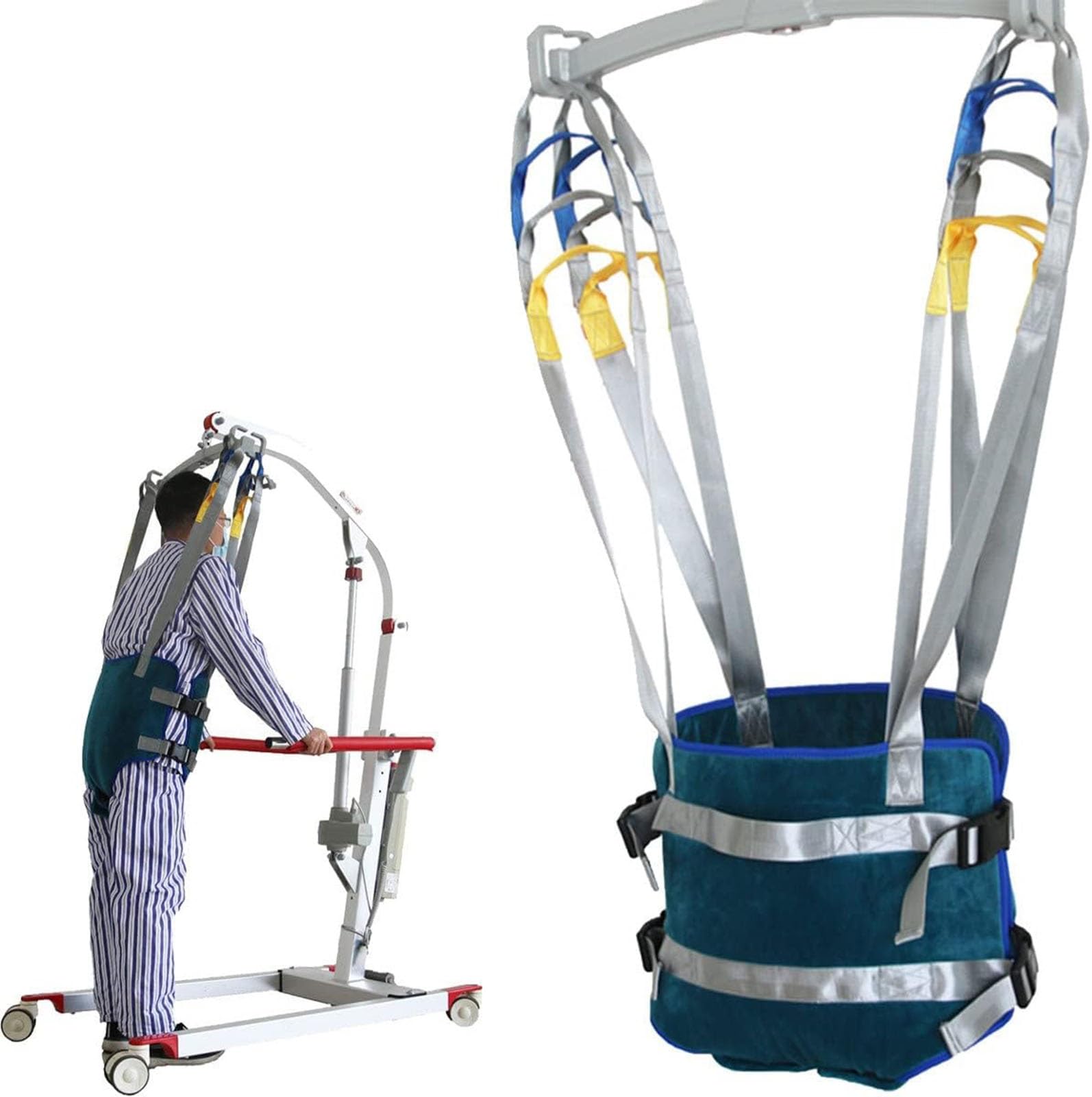 Gerrit Patient Assisted Walking Straps Special Spreaders for Lifts - Nursing Safety Patient Aid Standing Lift Sling Handicap Rehabilitation Training Equipment Walking Prevent Falling (Size : L)