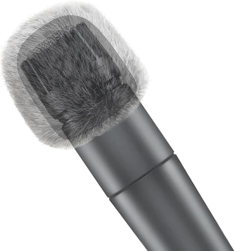 Vista 24 de Cubilux Juego de parabrisas peludo y cubierta de espuma para micrófono de solapa Lavalier, Muff Windjammer Deadcat, manguito de viento y gato muerto