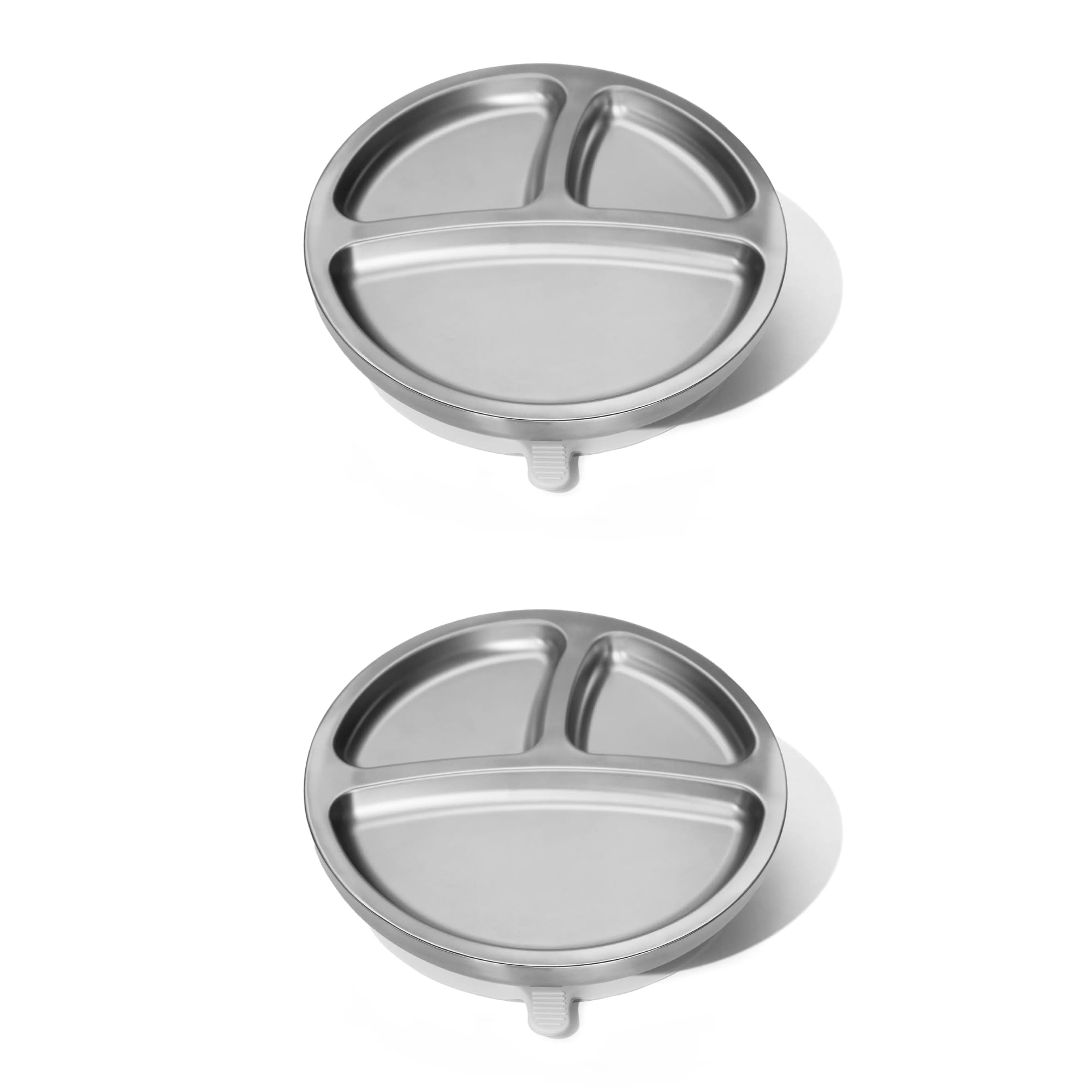 Photo 1 of Avanchy Stainless Steel Toddler Plates (2 Pack, Gray)