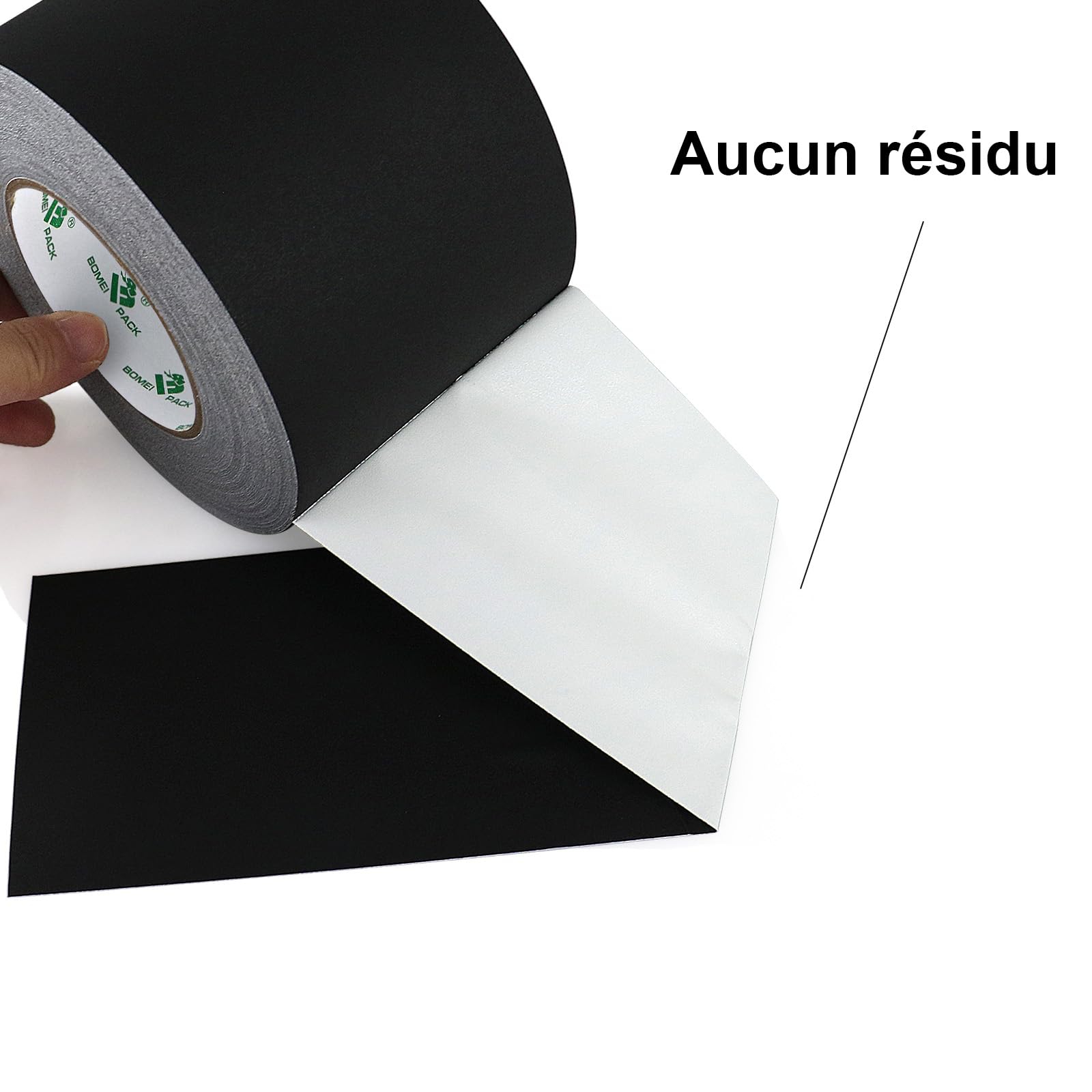 BOMEI PACK Noir Gaffer Ruban adhésif en tissu, 100MM x 30M, Mat Chiffon Tuban Adhésif, Gaffers Tape pour Câbles, Photographie