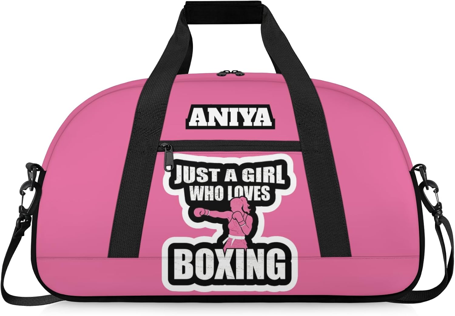 Custom Name Taekwondo Karate Duffle Bag for kids Girls - Personalized Martial Arts Gear Bag, Water-Resistant Sparring Equipment Bag, Boxing Pink