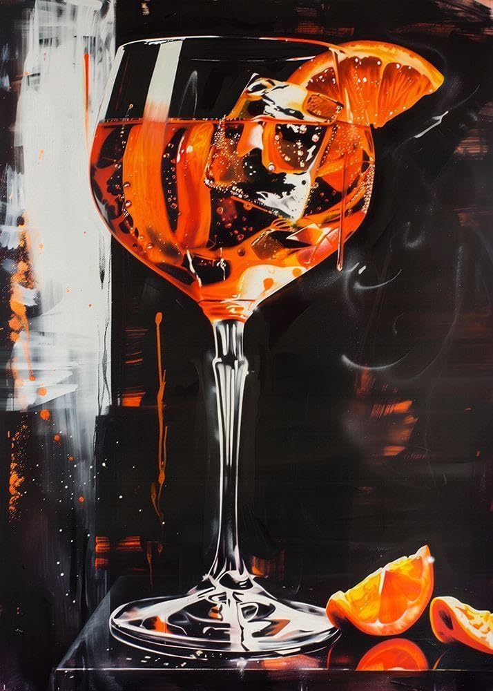 Aperol Spritz Dark Edition 34x48 Huge Unframed Art Print