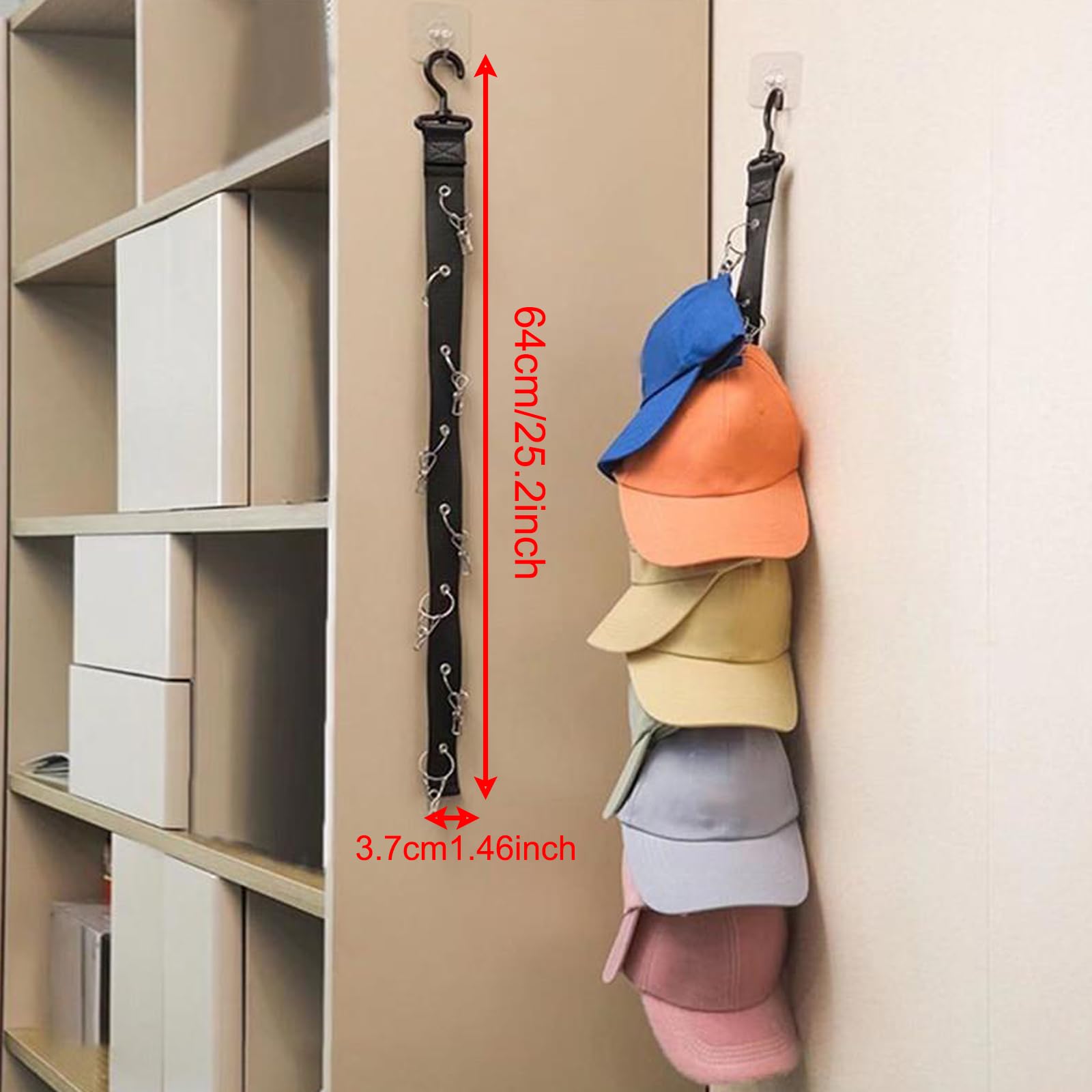 Appendini per cappelli da armadio in metallo Organizer rack cappellini da Baseba