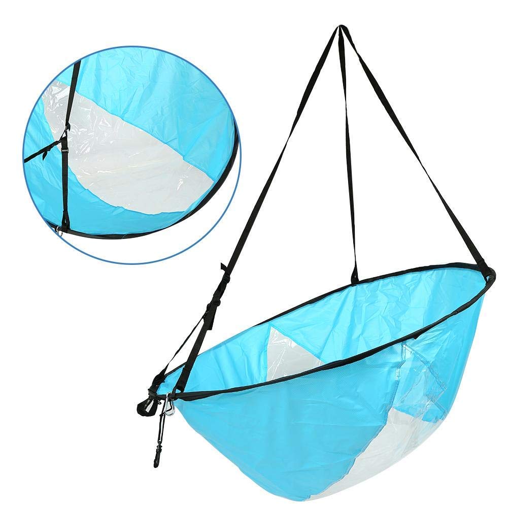 Dilwe - Vela Plegable para Kayak, 3 Colores, portátil, 108 cm, con Bolsa de Almacenamiento y Ventana Transparente, Apto para canoas de Kayak y Barcos hinchables