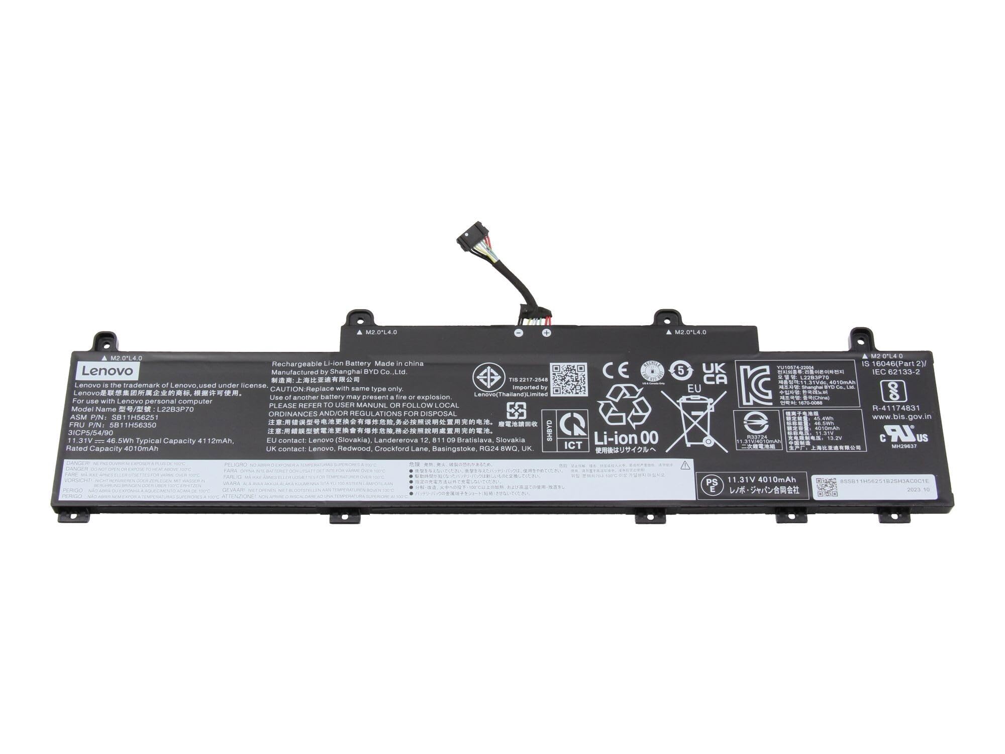 Lenovo L22B3P70 Original Batterie 46,5Wh