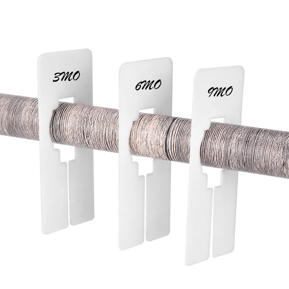 Blulu 20 Pack Blank Clothing Rack Size Dividers Rectangular Closet