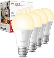 Sengled WiFi Smart Light Bulbs, A19 Soft White 2700K, Alexa & Google Assistant Compatible, No Hub Required, 800LM 60W Equivalent, High CRI>90, 4 Pack