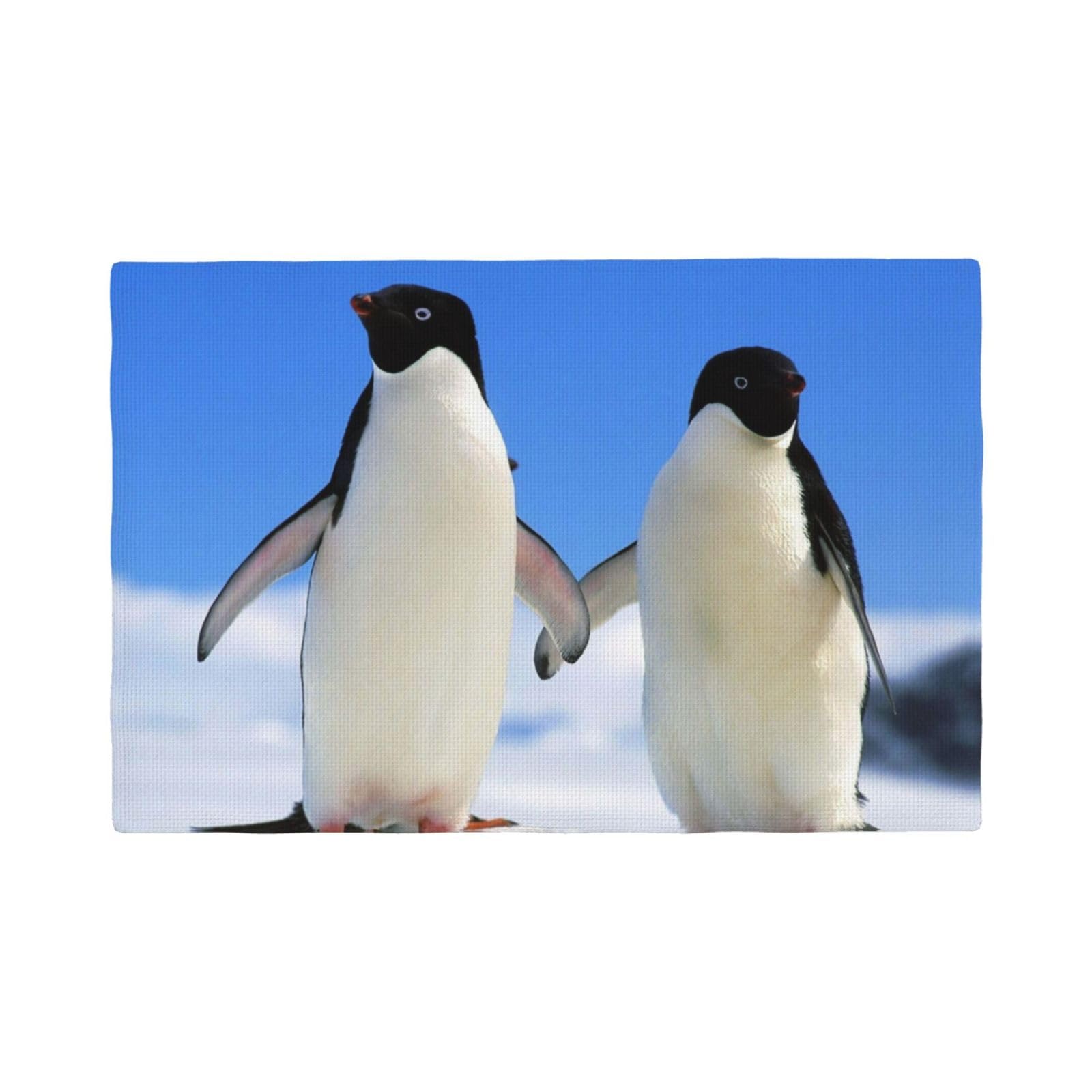 12 x 18 in Placemats Heat Resistant Place mats Penguin Print Imitation Linen Placemat Kitchen Dining Table Mats Desktop Decor Place Mats