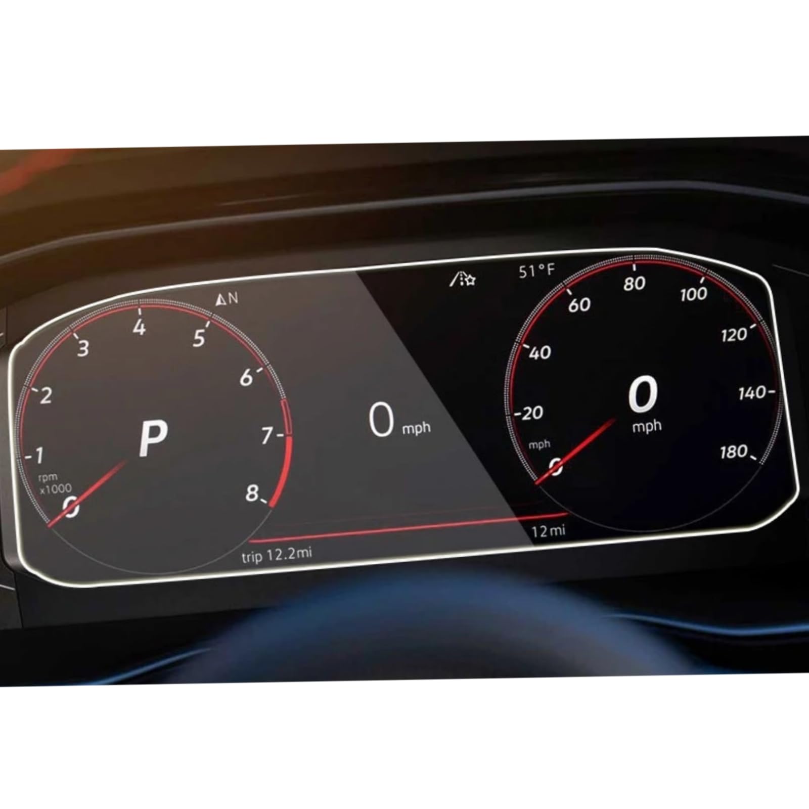 Protector de pantalla para Tiguan 2019-2021 de vidrio templado antiarañazos 3
