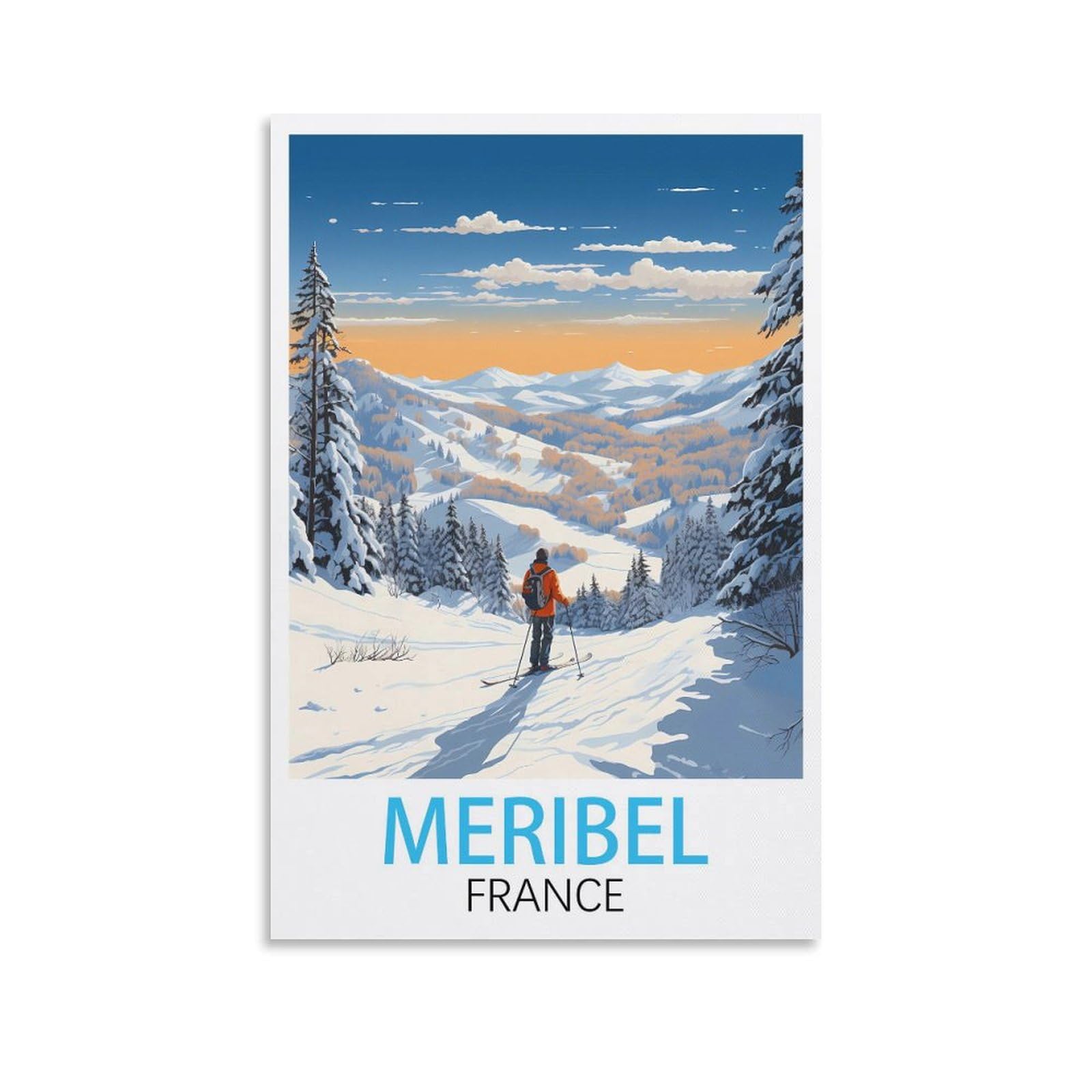 Vintage Tin Signs Meribel France Funny Bar Tin Signs Warning Metal Signs Vintage Man Cave Wall Decor 30x40cm