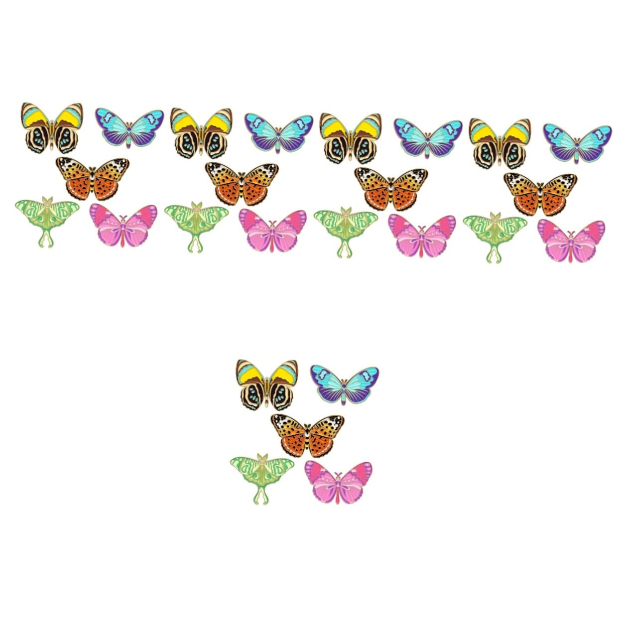 Veemoon 5 Sätze Insekten Schmetterlings Anstecker Emaille Brosche Rucksack Anstecker Insektenschmuck Rucksack Anstecker Schmetterlings Schal Anstecker Tier Anstecker 5 Stück * 5