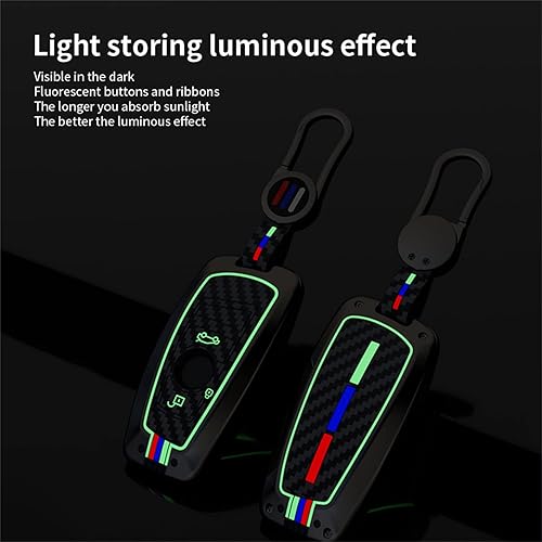 Miniatura 3 de Bradegeve Funda para llavero, llavero, carcasa de metal compatible con BMW 1 3 4 5 6 7 Series X3 X4 M5 M6 GT3 GT5 (Gunmetal y fibra de carbono),