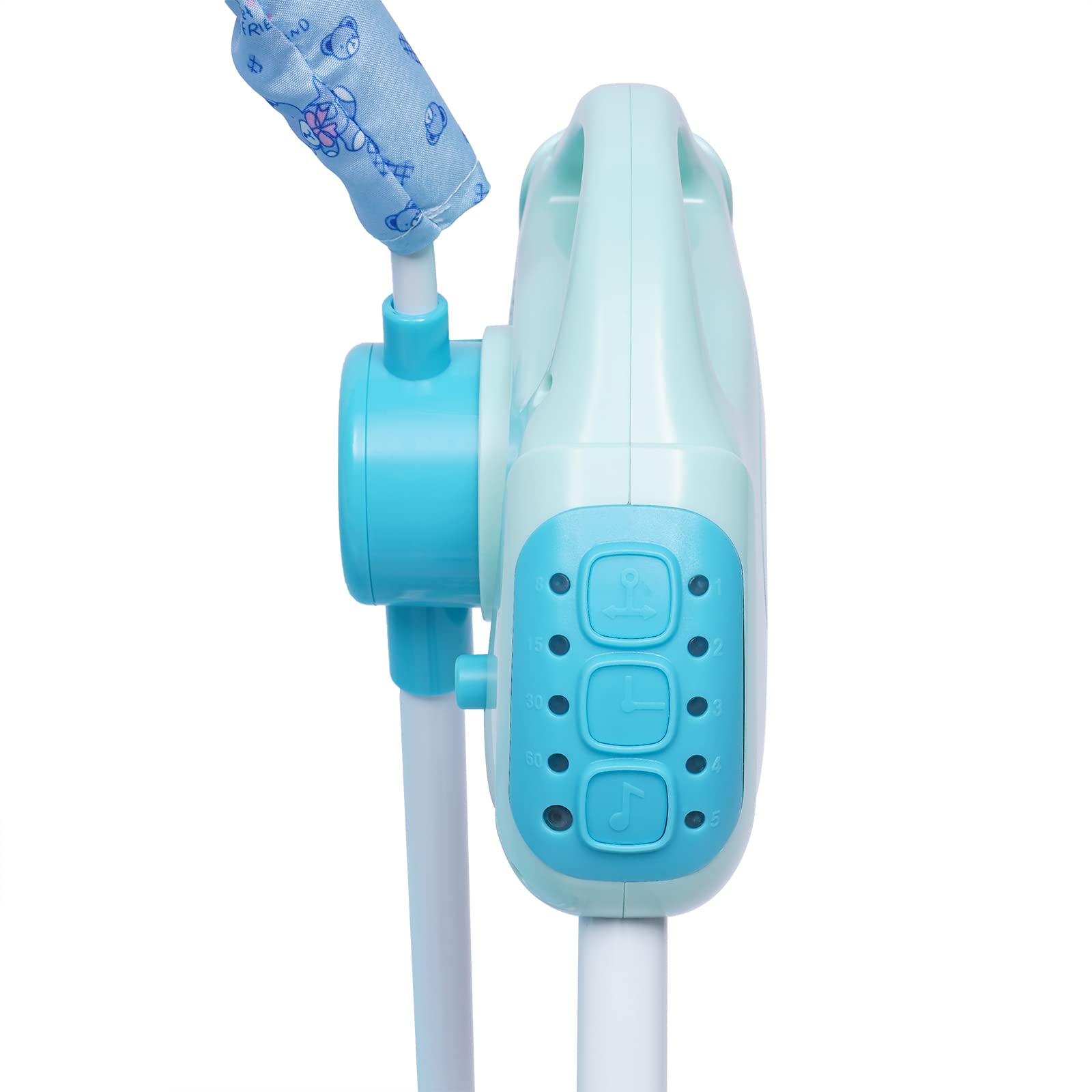 ÉLectrique Bluetooth Intelligent Lit Cododo Bebe, Lit BéBé ÉLectrique, BalançOire Automatique, Lit BéBé 5 Vitesses, Fonction De Minuterie, BalançOire Avec Jouets Moustiquaire, Pour 0 à 18 Mois (Bleu)