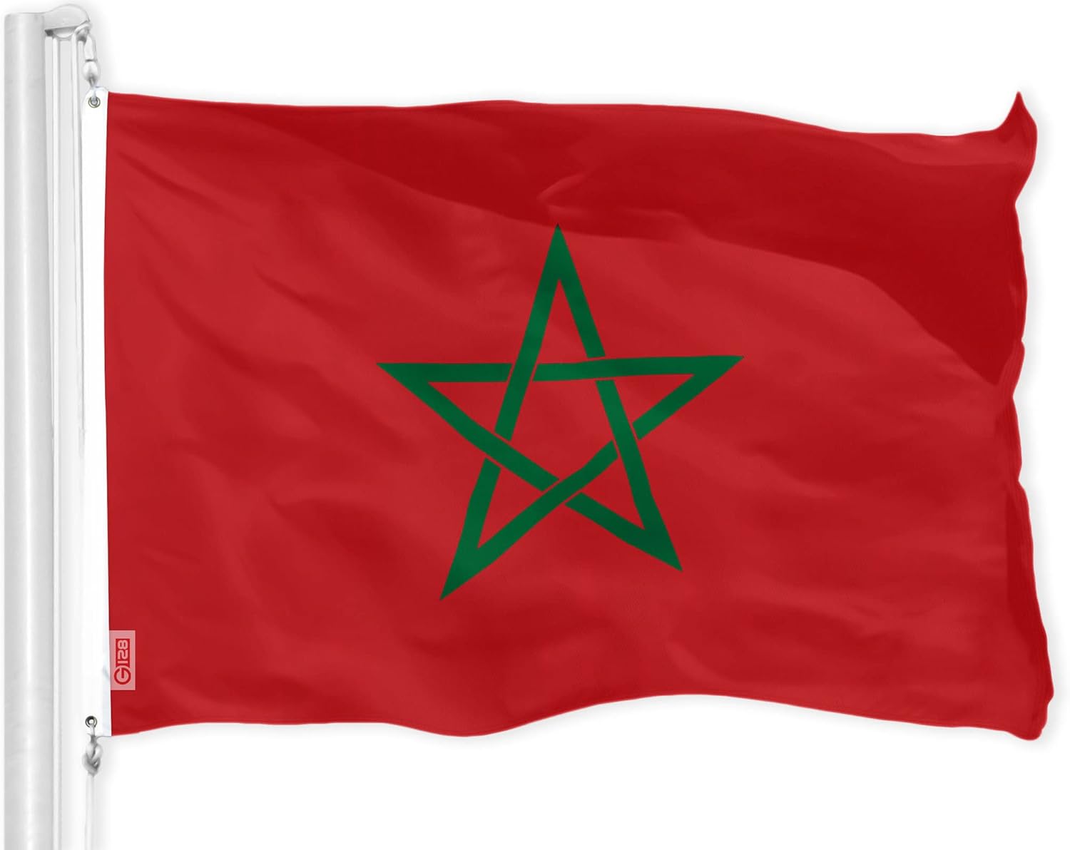 USA American & Morocco Moroccan Flags 3x5 FT Combo Printed 150D Polyester By G128