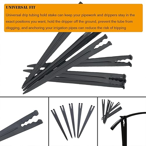 Miniatura 6 de Estacas de soporte de goteo de riego mejoradas, kits de riego por goteo de emisores que soportan estacas de manguera de goteo de plástico para