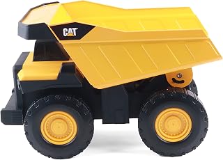 Cat Construction Toys, Real Steel Max Dump Truck 16" - Real Steel Body, Working Dump Bed, Oversize All-Terrain Wheels, Heavy-Duty Construction Vehicle for Indoor/Outdoor Play, Kids Ages 3 +